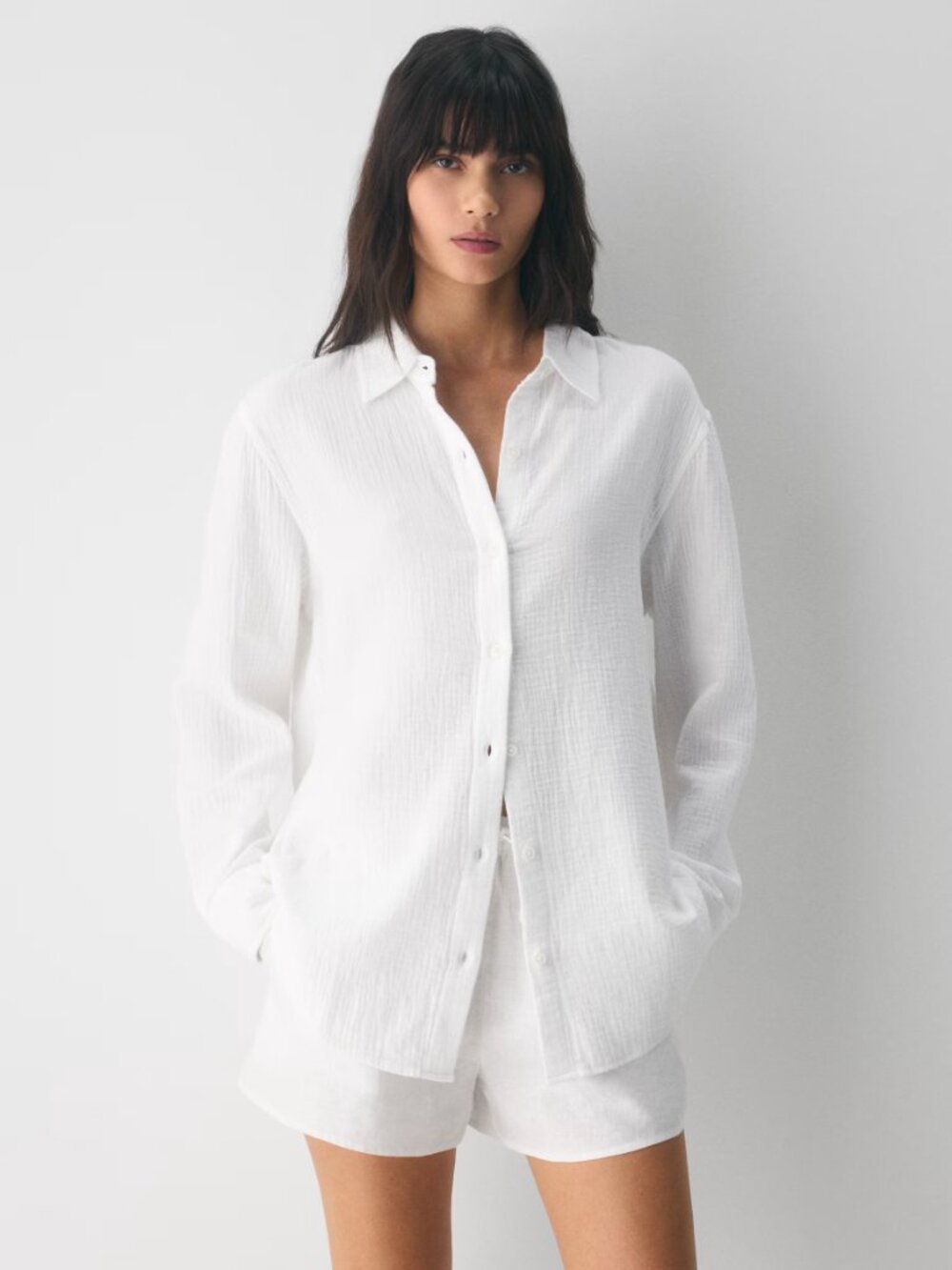 NWT Aritzia Little Moon Little Moon AirPlush Cotton Sail Shirt, Extra Small